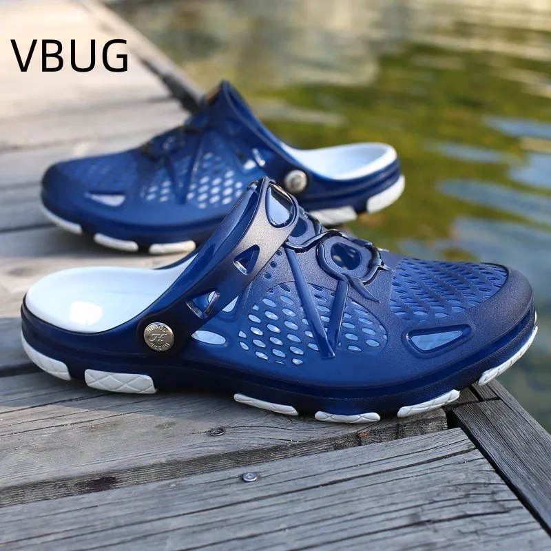 

Men's Summer Sandals Flat Heel Beach Round Toe Youth Trend Fashion Soft Bottom Breathable Outdoor Platform Non-slip Summer Main