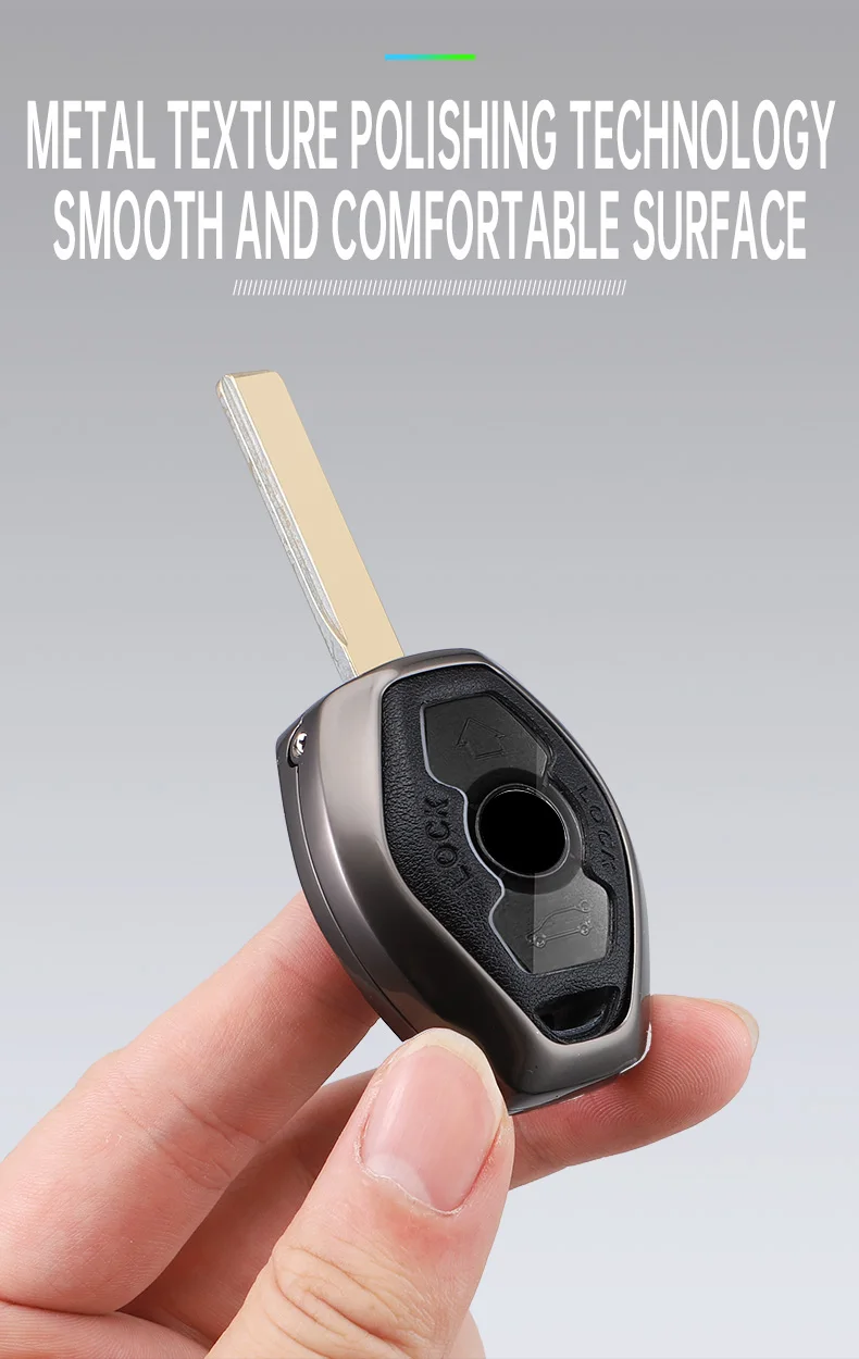 Auto-Schlüssel hülle aus Zink legierung leder für BMW 3 5 7er x5 e53 x3 f83 e46 e39 e38 e60 e63 e61 e64 330i z3 z4 e85 e86 m5 325i – Detail 8