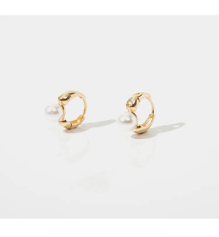 Kleine Ring-Ohrringe aus 925er-Sterlingsilber mit Perle für Damen, Piercing, Hochzeit, cooler Vintage-Luxus, eleganter Schmuck, verhindert Allergien – Detail 6