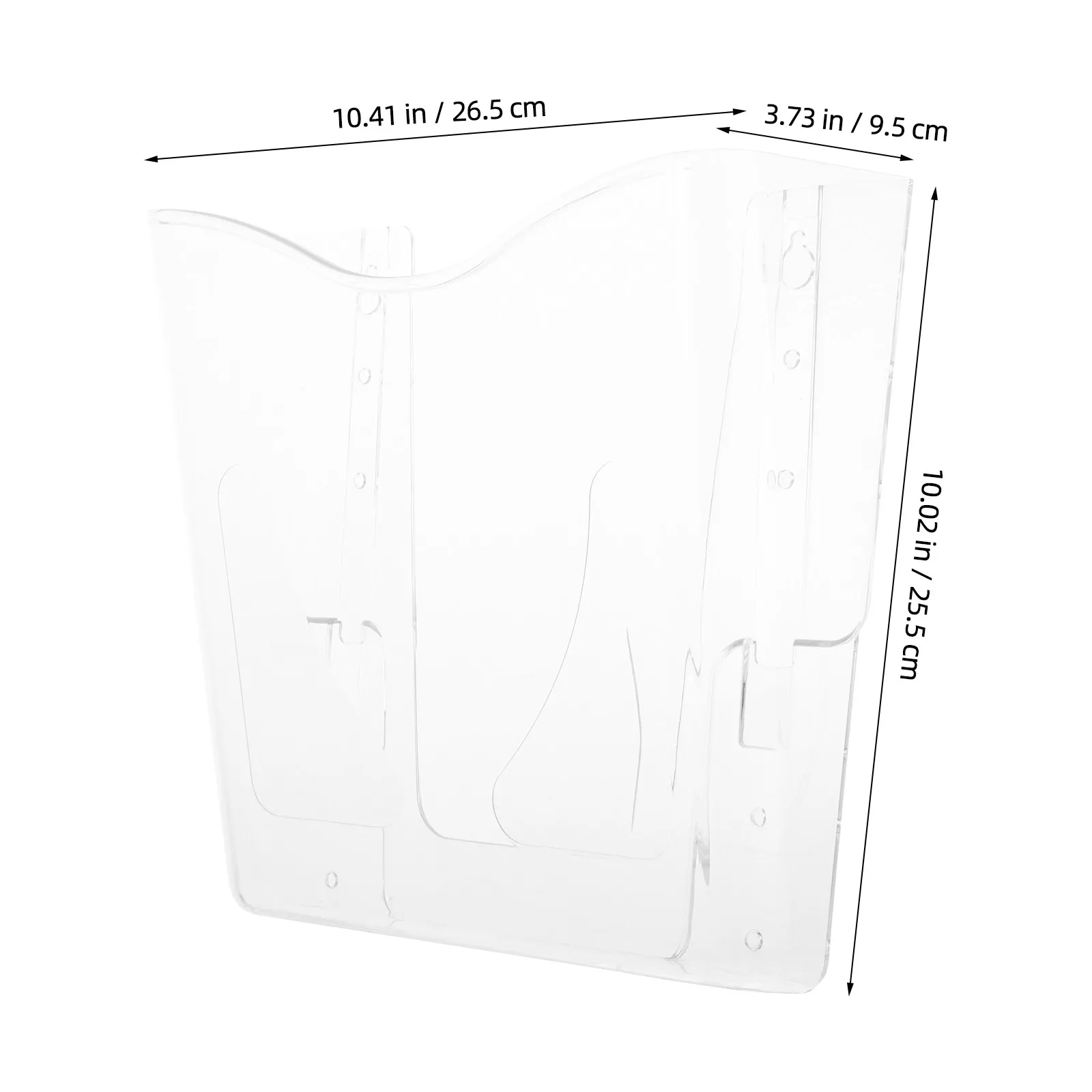 벽걸이형 잡지꽂이 투명 플라스틱 문서 홀더 정리함 가정 사무실용 투명 브로셔 전시대