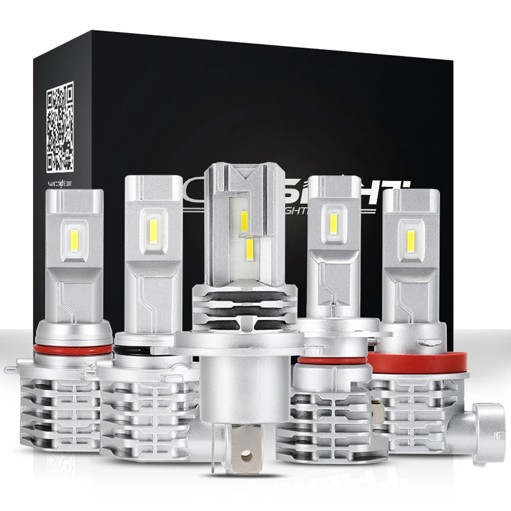 NOVSIGHT 최신 1:1 디자인 미니 LED 자동차 헤드라이트, 백색 자동 LED 안개등, H11 H4 H7 9005 9006 HB3 HB4 H8 H9 50W 8000LM 6000K