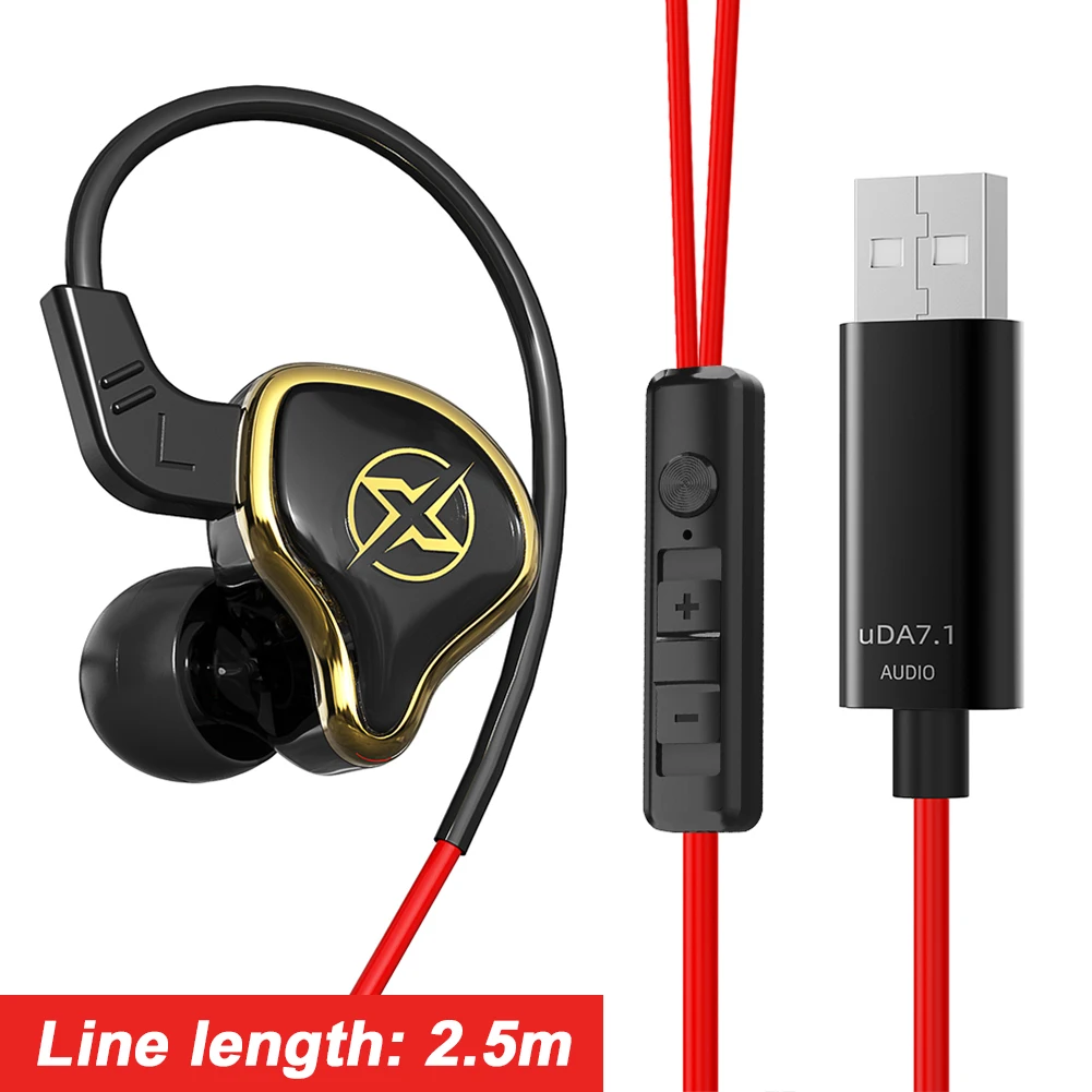 Noise-Cancelling Wired USB Gaming Headset with Microphone and Remote Control