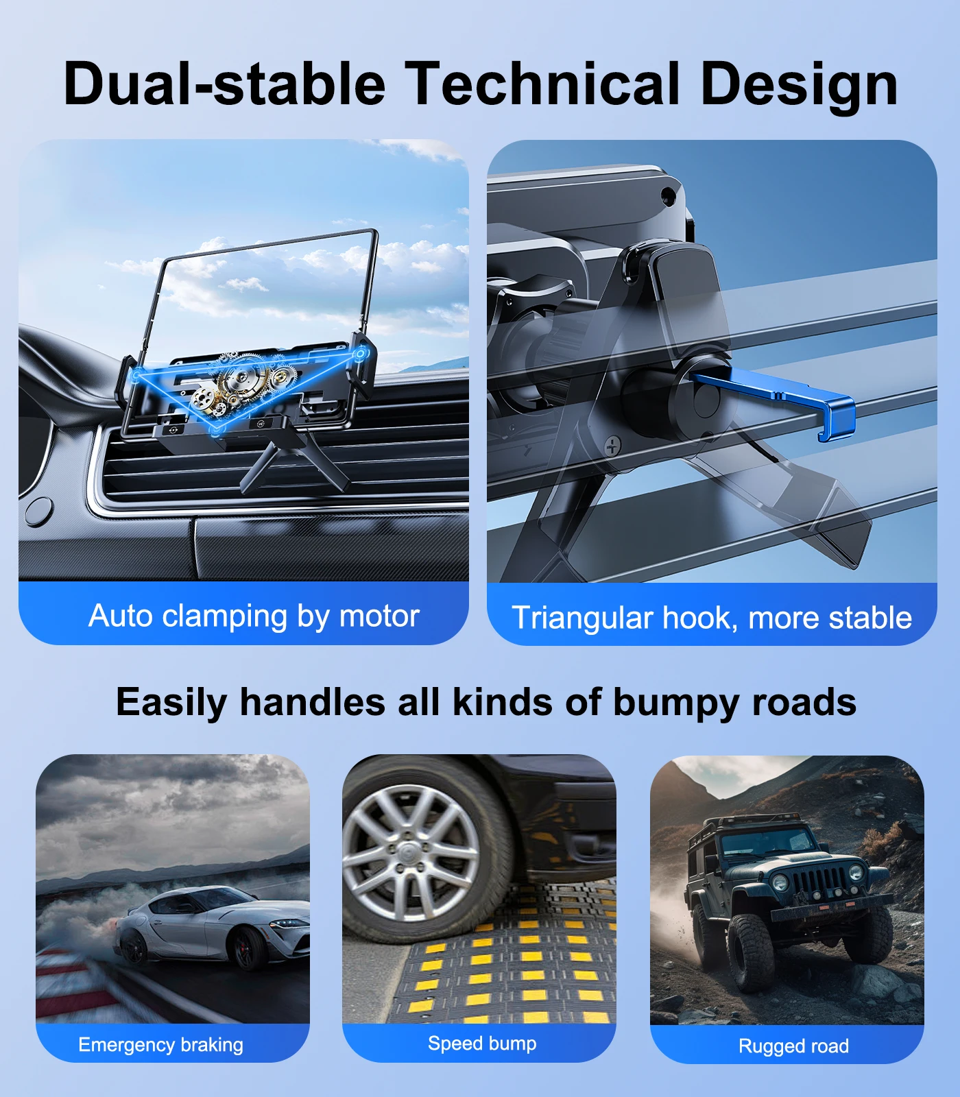 Eary Wireless Car Charger Auto-Clamp Car Mount Fast Charging Air Vent Car Phone Holder Stand Compatible with iPhone 16 Samsung