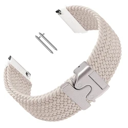 Braided Loop Strap with Parachute Buckle - Nylon Watchband - 20mm watch strap (Starlight)
