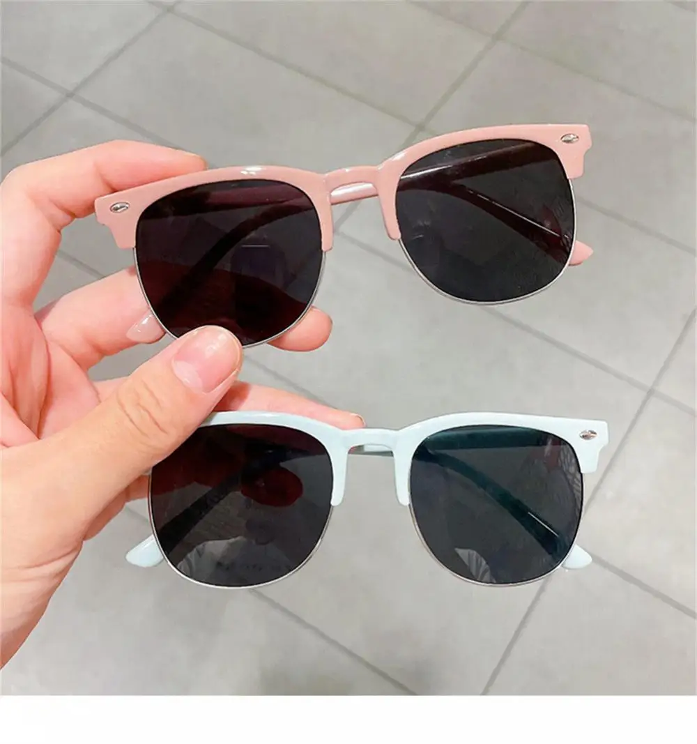 Children' Sunglasses Boys Girls Fashion Trendy Baby Sun Glasses UV Resistant Korean Version Round Frame Eyewear Outdoor_voghion.com