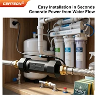 Micro Générateur Hydraulique 5V 0.5W G1/4 pour Robinet Intelligent Capteur de Douche Générateur de Débit d'Eau Fileté Mini Turbine Salle de Bain 5