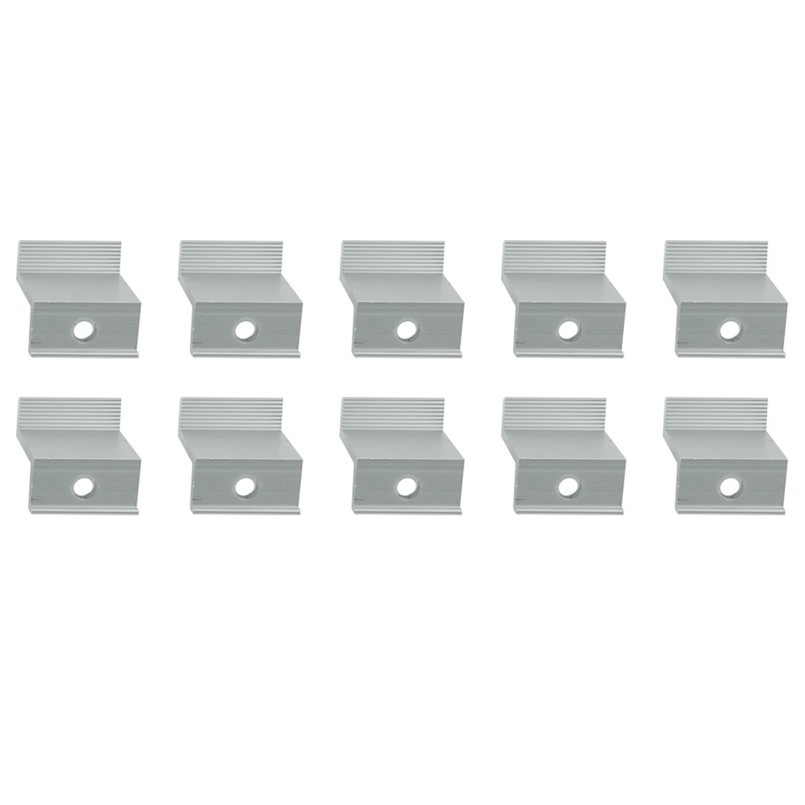 10Pcs Photovoltaik Solar Panel Mount Zubehör PV End Clamp Aluminium Legierung Solar-Panel Racking Halterungen Zubehör PV End klemme – Detail 32
