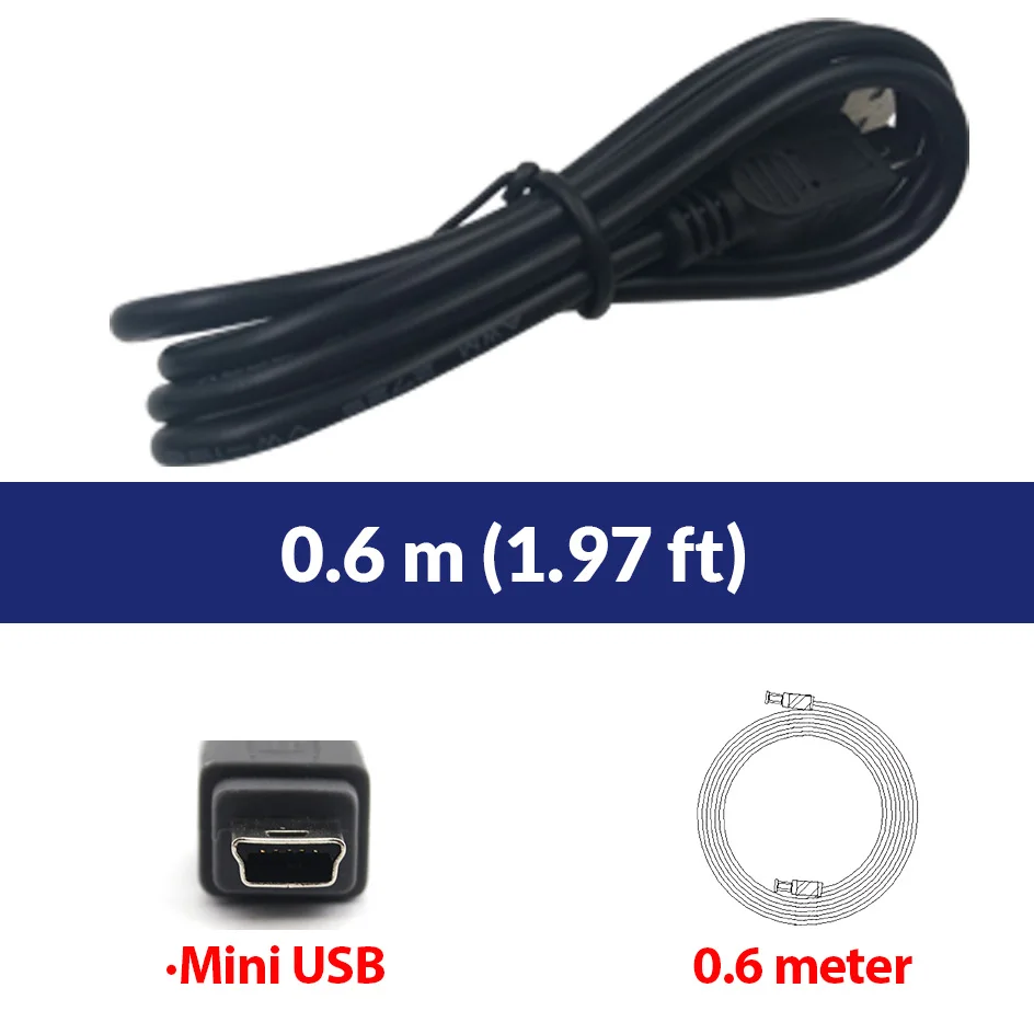 Mini USB Cable To USB Fast Data Charger Cable For Car DVR GPS Digital Camera MP3 MP4 Player HDD Cord Mobile Phone Accessories