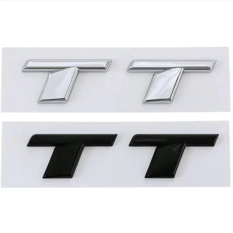 3D Abs Chrome Black Tt Logo Car Rear Trunk Emblem Badge Sticker Decalcomanie Per Audi Tt Rs Mk1 8N 8J Mk3 8S Mk2 Accessori