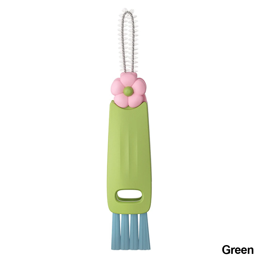 HOLIDYOYO 3-Pack Rotatable Cleaning Brushes - Angled V-Shape Heads For Grout, Grooves & Hard-to-Reach Corners