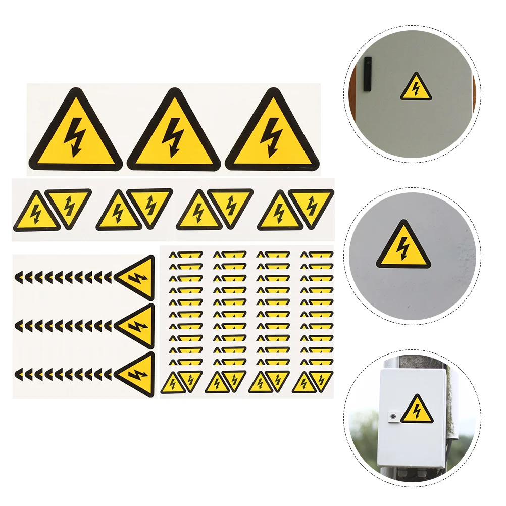 Warning Sticker High Voltage Signs Electric Fence Labels Caution Decal Roadway Safety Traffic Signal Danger Notice 24 Pcs