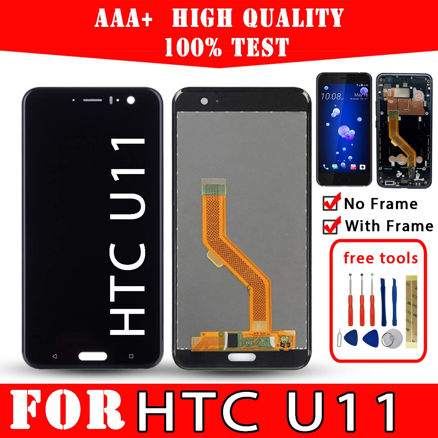 Original Lcd For Htc U11 U3w U1w U3u Display Premium Quality Touch