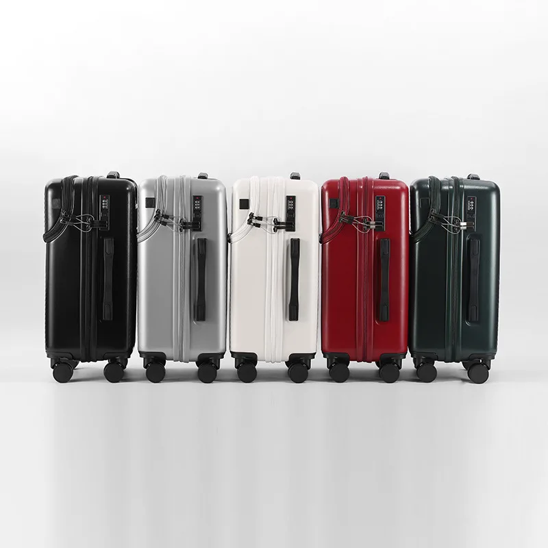 Multi-Functional Front Fastening Luggage Rechargeable Large Capacity Suitcase Cup Holder Trolley Case Luggage Case 20-Inch