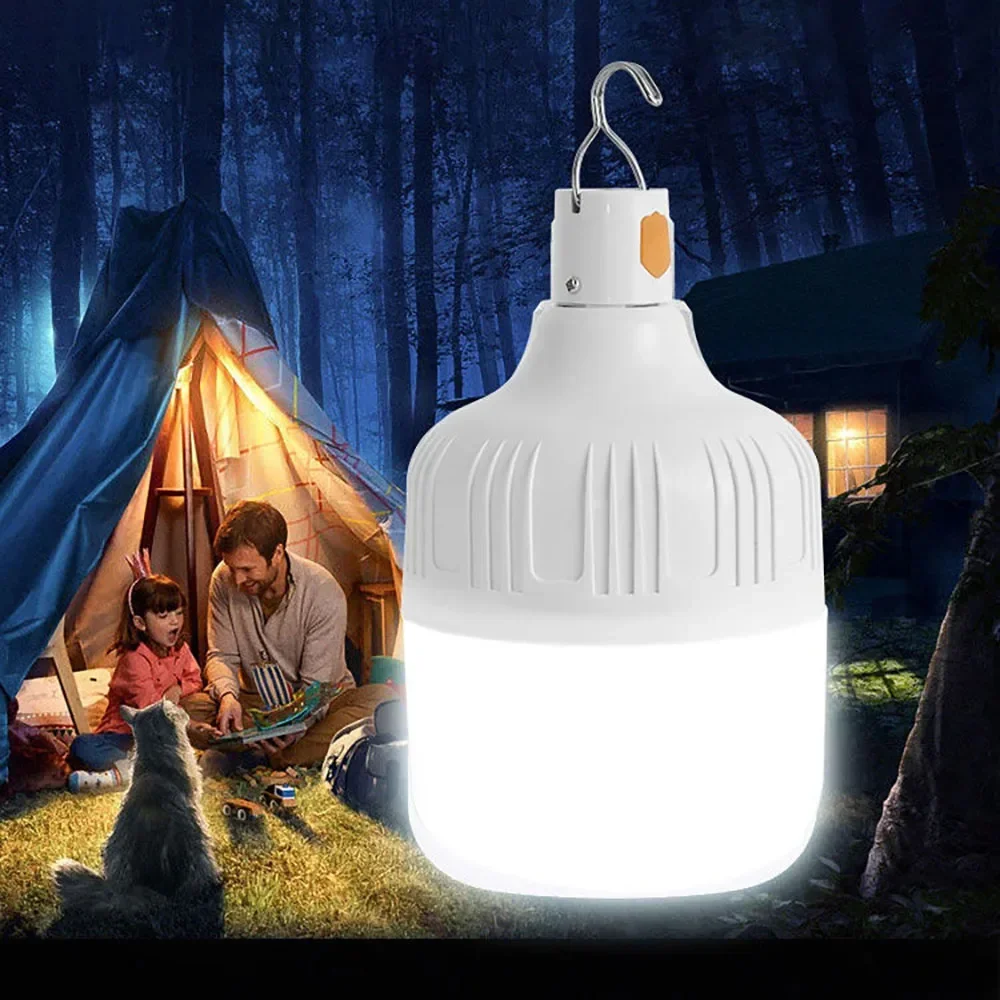 Description Picture 2 of itemPortable USB Rechargeable LED Camping Lights Outdoor Emergency Lamp Bulb High Power Lamp Bulb Battery Lantern BBQ Tents Lighting