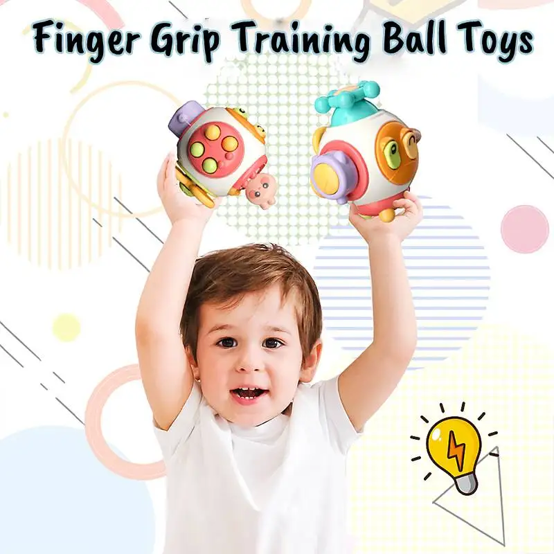 

Montessori Toys Baby Motor Skills Sensory Busy Ball Portable Educational Color Recognition Busy Hand Grasping For 1 Year Old Kid