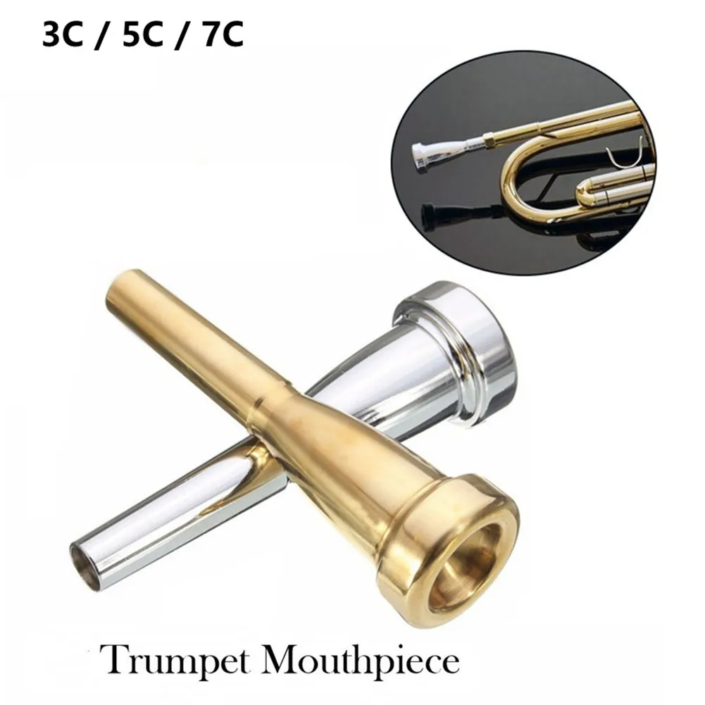 Trumpet Mouthpiece Professional Trumpet Mouthpiece 3C 5C 7C Size Gold Plating Design Suitable For Advanced Players