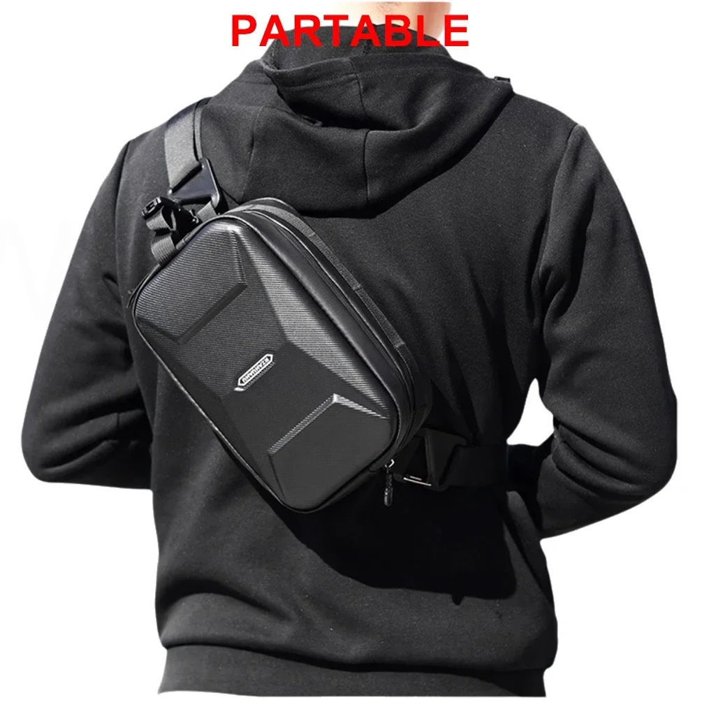 TWTOPSE Borsa anteriore per bicicletta con guscio rigido per bici pieghevole Brompton Manubrio ABC con supporto in metallo per strumento portafoglio per telefono cellulare - immagine 6