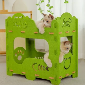2-Layer Felt Cat House Bed 1