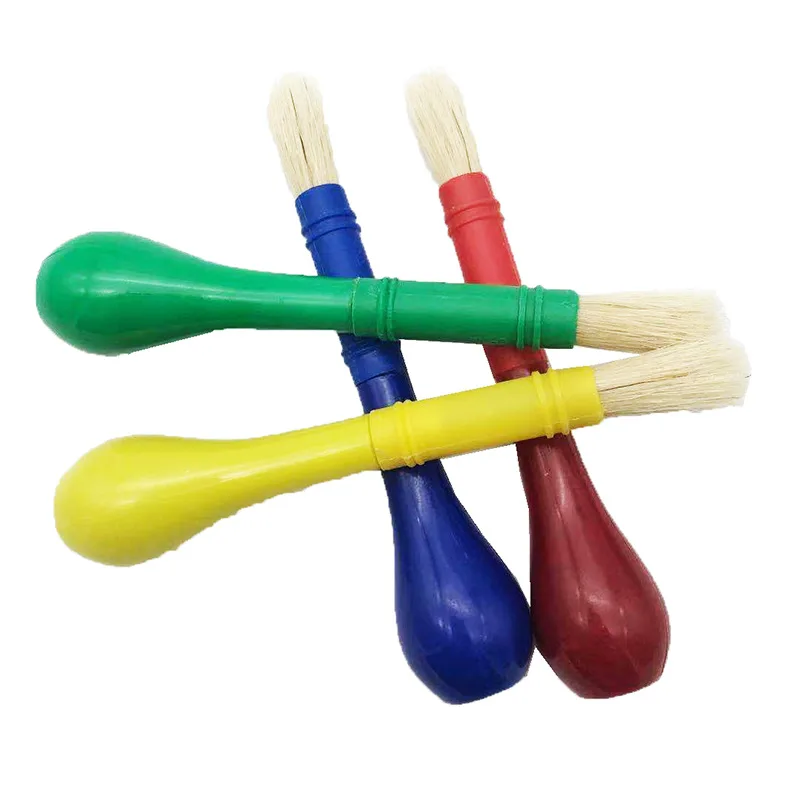 4pcs Kids Paint Brushes Jumbo Children's Artist Bristle Paint Brushes Washable Chubby Toddler Tempera Brushes for Kids Painting 5