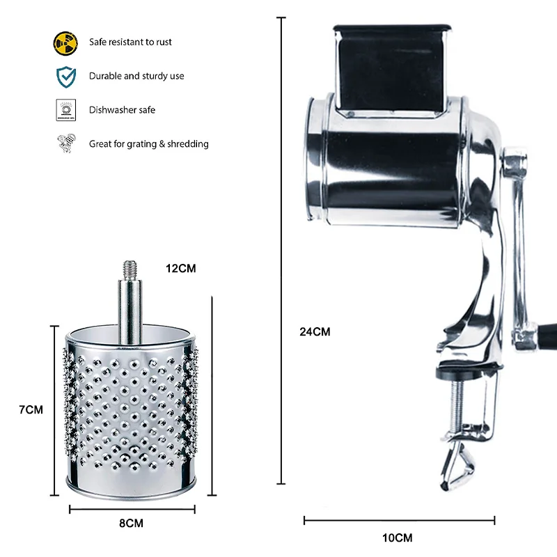 5 in One multi nut grinder with 5 blades for nuts grinding slicing and grating stainless steel