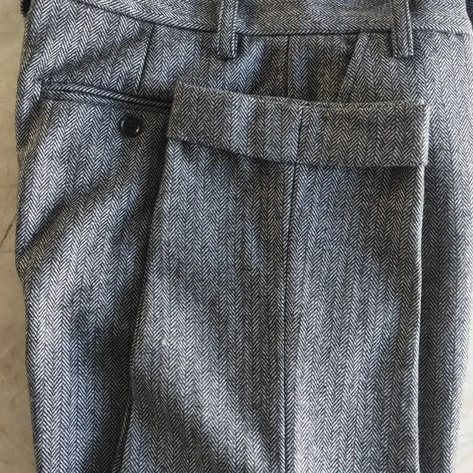 2024 Winter Large Size Woolen Men Business Suit Pants Casual Long Suit Pant Classic Style Thick Warm Trousers Q03 2