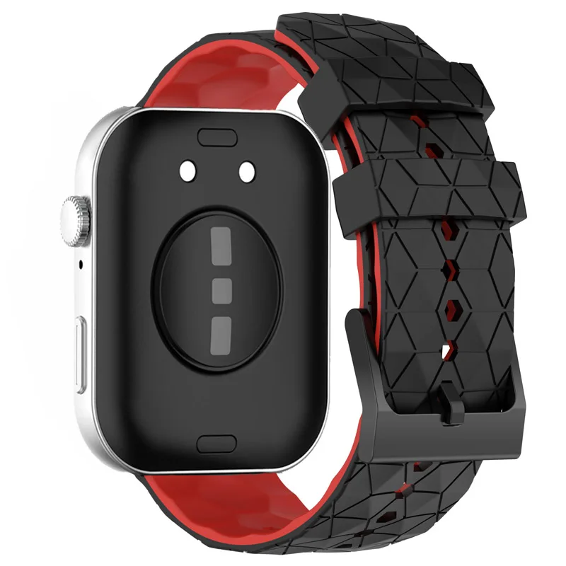 Football Pattern Soft Silicone Replacement Wristband