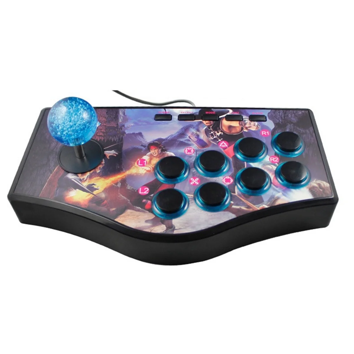 

Retro Arcade Game Rocker Controller Usb Joystick For Ps2/Ps3/Pc/Android Smart Tv Built-In Vibrator Eight Direction