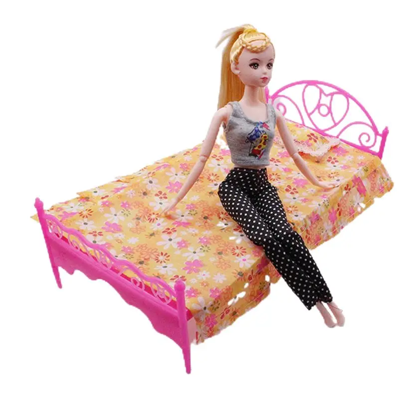 Cama de boneca kawaii itens em miniatura crianças brinquedos