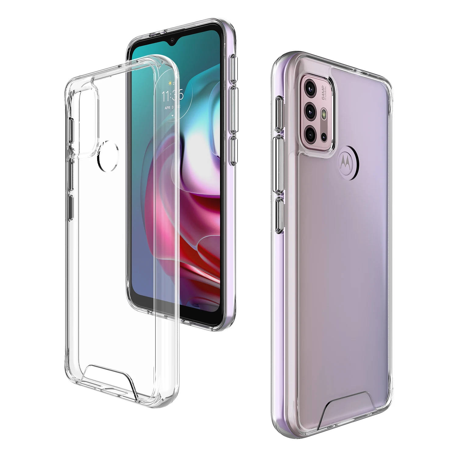 

Phone Case for Mobile Motorola G30 E6i E7 MOTO Edge Power Anti-Yellow TPU PC Not Soft Bumper Cover HD Crystal Clear