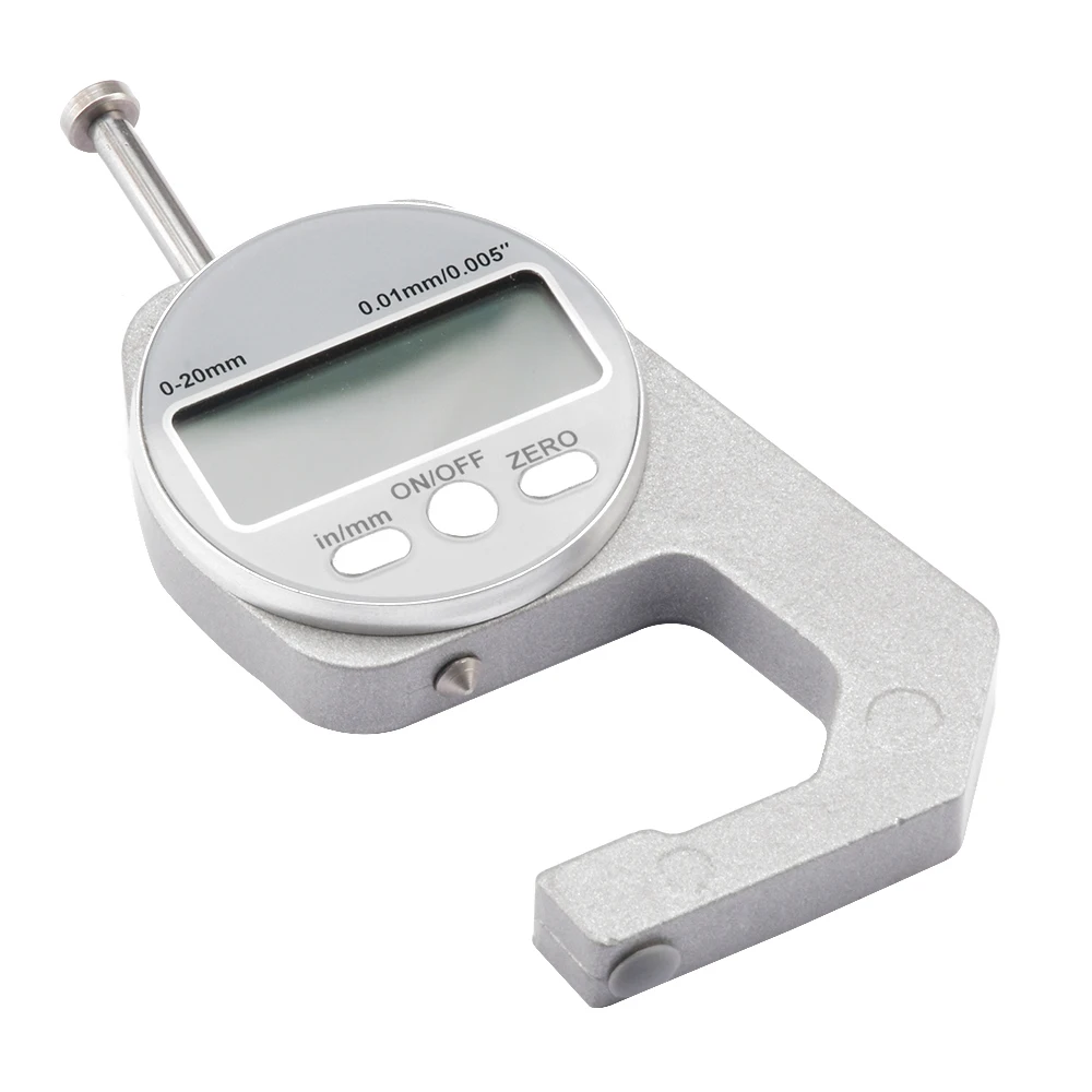 Enhanced Digital Display Thickness Gauge - Zinc Alloy Electronic LCD Micrometer for Precise Wall Measurement