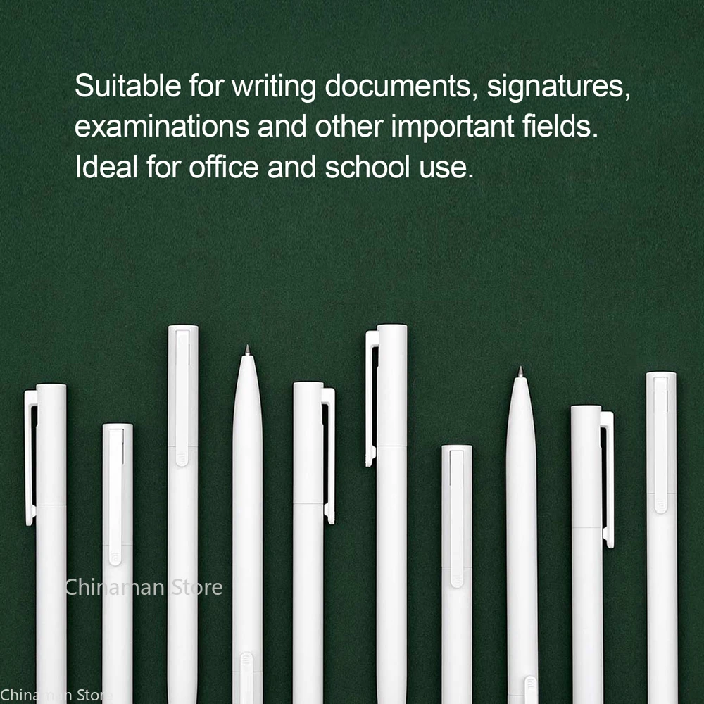 Original Xiaomi Mi Gel Pen MI Pen 9.5mm No Cap Bullet Smooth Switzerland Refill MiKuni Japan Black Blue Ink writing pen