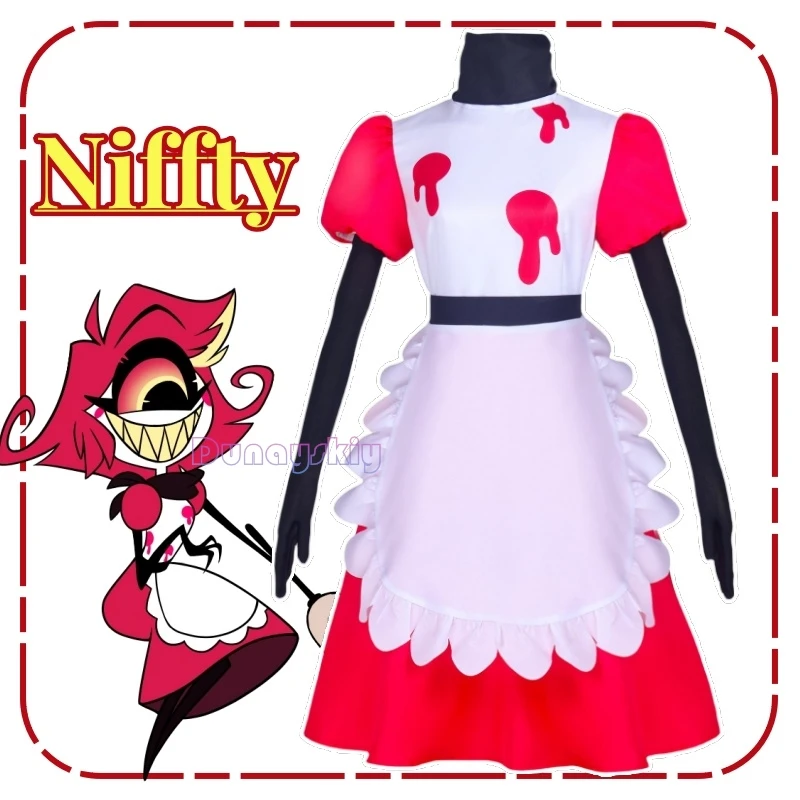 

Niffty, костюм, одежда, Униформа, хамбин, косплей, Униформа горничной для отеля, платье для выступления, Niffty, повседневный наряд, комплект на Хэллоуин, женский костюм