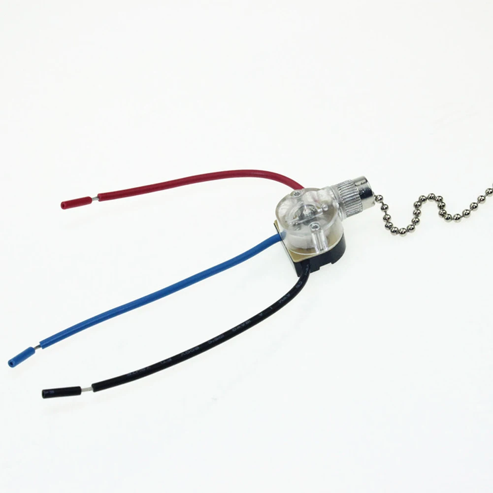 3 Wire Fan Ceiling Switch Beads Chain Fan Ceiling Switch For Wall Light Pull Cord String For Universal Ceiling Fan Wall Light
