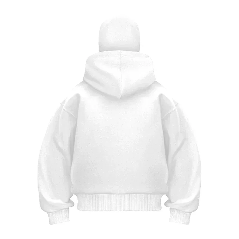 Balaclava Men Zip Hoodie Winter Warm Casual Sweatshirt Y2K with Hooded Face Mask Zipper Design Sports Jacket Outdoor Activities 4