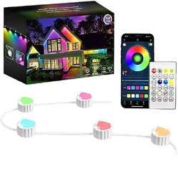 Smart Waterproof Permanent Outdoor Eaves Lights with Remote App Control and Music Sync - 10M 20LED - USB (Smart Eaves Light)
