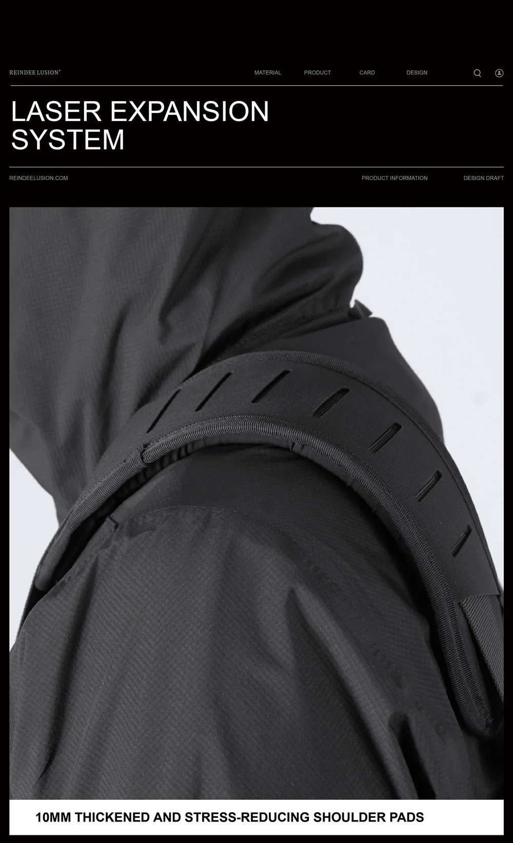 Reindee Lusion 24ss Waterproof cd material shoulder bag set molle pad modul expansion accessories techwear