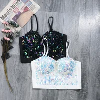 Punk Corset Rhinestone Diamond Tank Top Women Bra Stage Party Camis Sequin Shirt Woman Clothes y2k Blusa Crop Tops Ladies Shaper - Image 6
