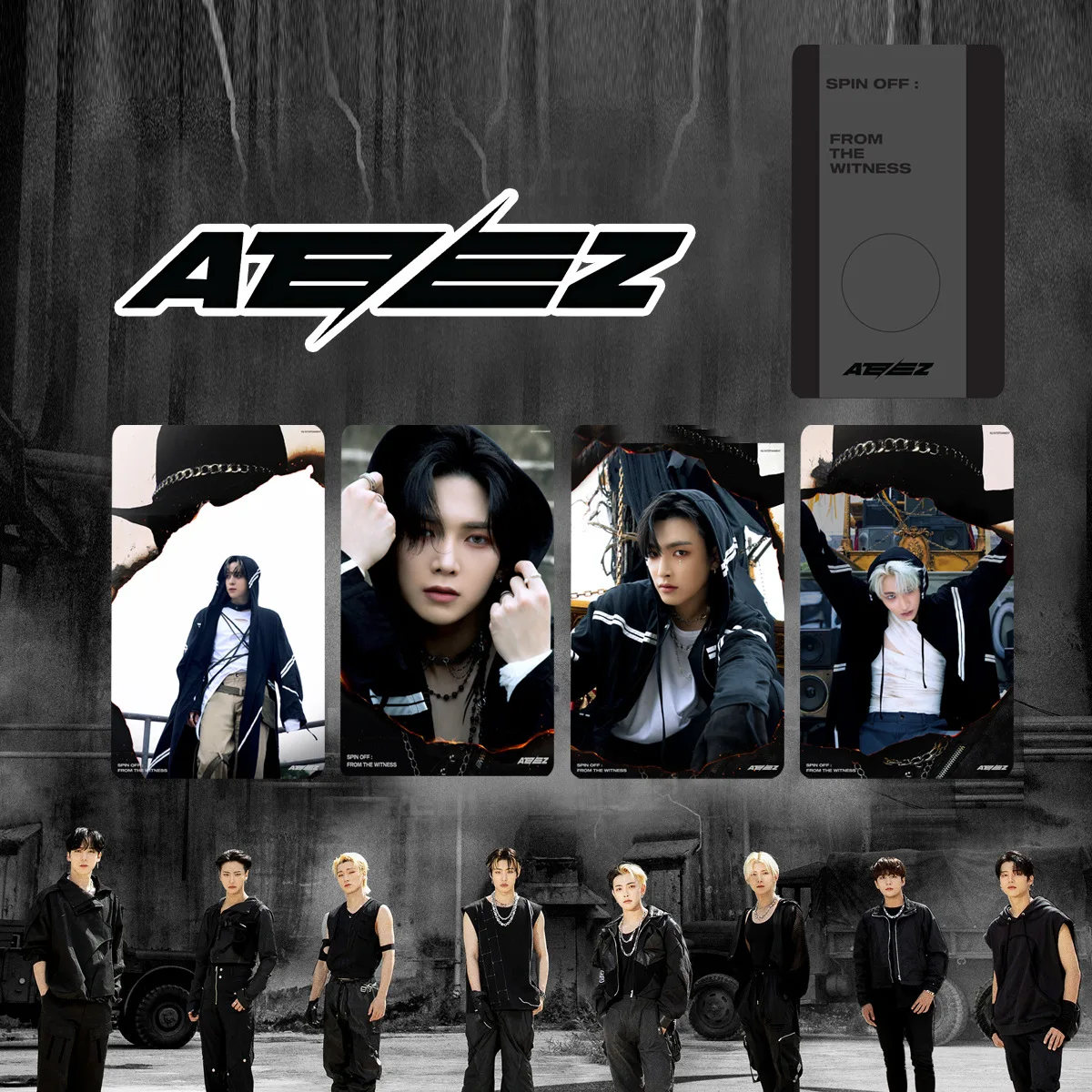 C ATEEZ ``게릴라`` 진 홍중 딩 런하오 주변 동일 컬렉션 스타 카드