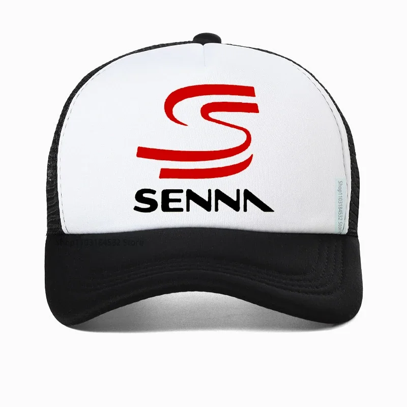 Fashion Hero F1 Ayrton Senna Hat For Men Senna F1 Car Race Berretto Da Baseball Donna Visiera Mesh Traspirante Trucker Caps Bone Garros