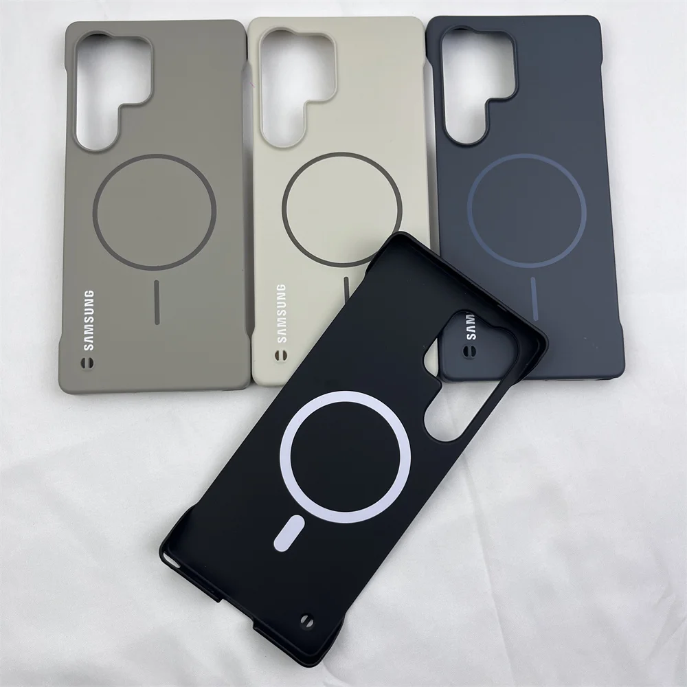 Magnetic Sensory Matte Anti-Fall Phone Case - Hard PC Cover with Bumper Protection