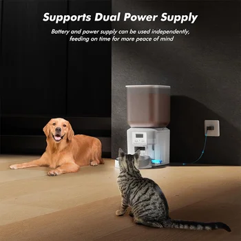 271oz Automatic Dog Feeders with Key Contol SUS304 ABS Large Capacity Furpipi Pet Smart Feeder Automatic Cat Dog Food Dispenser 2