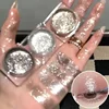 Liquid Gel Eyeshadow Pearl Glitter Body Highlighter Monochrome Diamond Shimmer Silkworm Brighten Highgloss Sequins Quick Drying 1