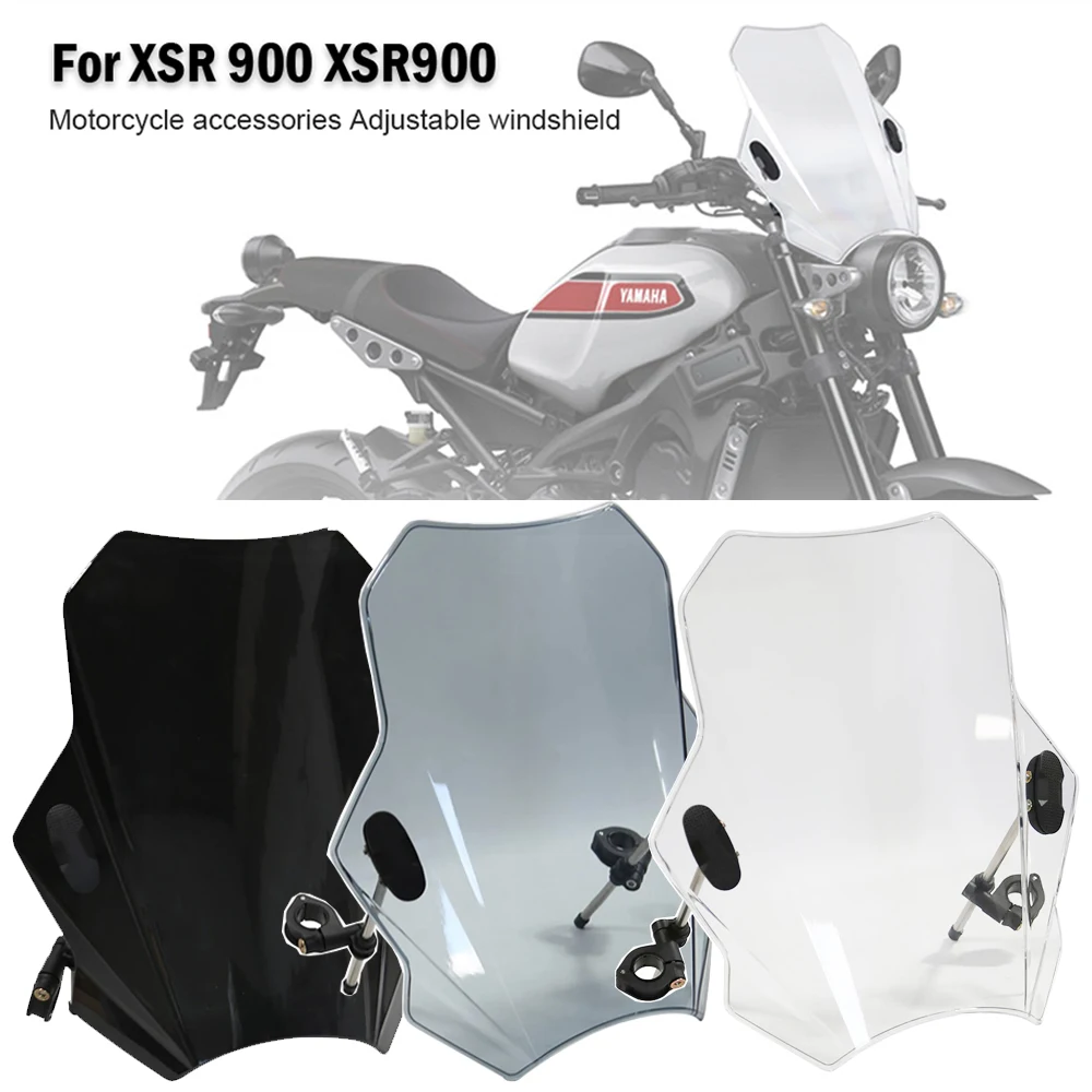 For XSR 900 XSR900 2022  Universal Motorcycle Windshield Glass Cover Screen Deflector Motorcycle Accessories fancy style printing glass pc tpu hybrid phone case cover for vivo y70 2020 v20 se color cloud