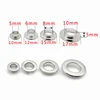 Stainless Steel Flat Eyelets Inside Diameter 5/6/8/10 mm Button Metal Shoe Eye Buckle Leather Rivets File Bag Rack Hollow Nail 2