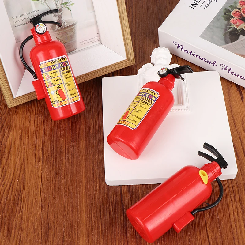 3Pcs Funny Mini Fire Extinguisher Toys Whole Person Prank Gift Water Gun Spray Water Children Firefighters Professional Props 5