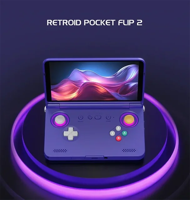 Retroid Pocket Flip2 Game Console 1080p Folding Game Console 