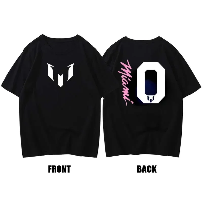 Estate 100% Cotone Miami Messi 10 Logo T Shirt Uomo Maniche Corte Cool Fans Tee Hip Hop Streetwear Graphic Tee Shirt Ricard