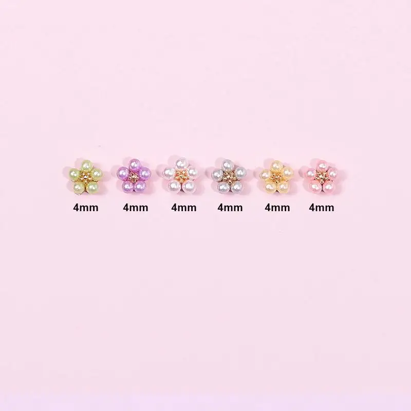 10pcs/set Gold Plated Mini Nail Beads Charms for DIY Nail Art