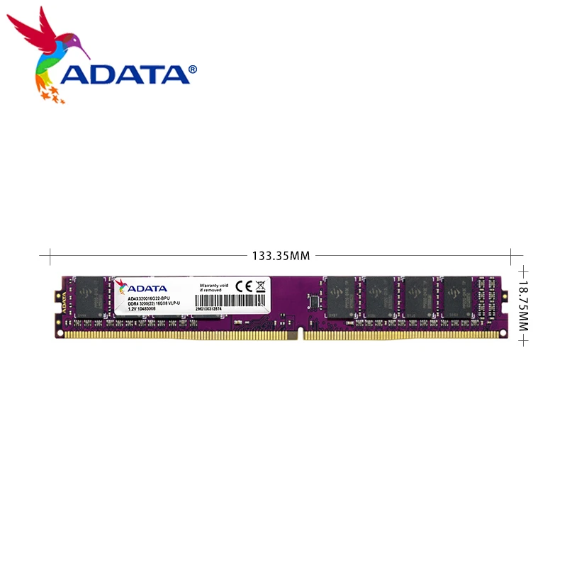 Adata-vlp Módulo Ram para Computador Desktop Único 288pin Perfil Muito Baixo Ram 3200mhz 3200mhz 8gb 16gb Original