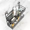 Wall-mounted Bathroom Shelf Shower Shampoo Rack Organizer Toilet Accessories Holder Kitchen Free Punch Condiment Storage Baskets 2